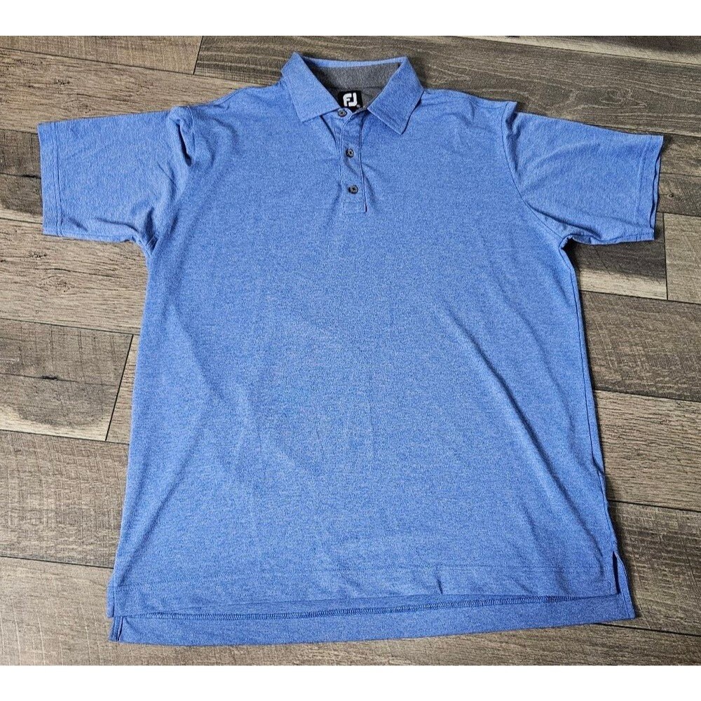 FootJoy Heather Stretch Pique Solid Mens Golf Polo Periwinkle Blue Purple XL